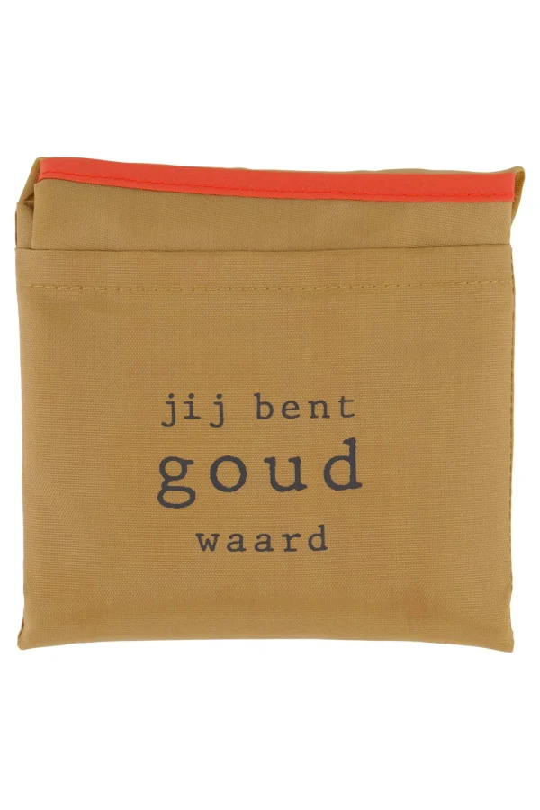 Cheap opvouwbaar boodschappentasje jij bent goud waard Schoudertassen & Handtassen