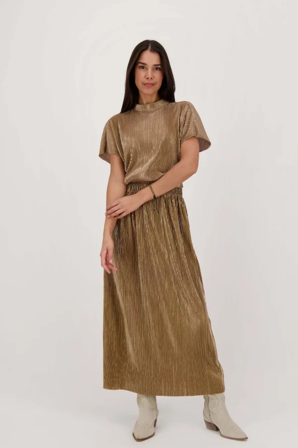 Best Sale plisse turtle top goud Tops