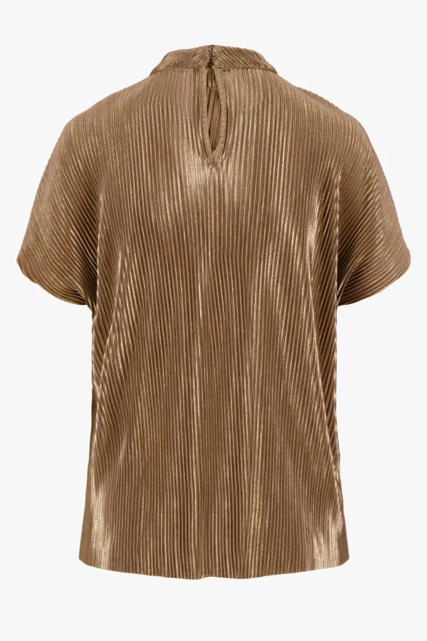 Best Sale plisse turtle top goud Tops