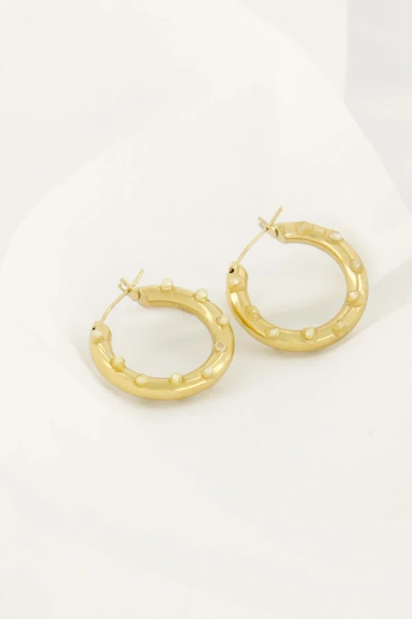 Flash Sale ronde oorbel met steentjes Oorbellen