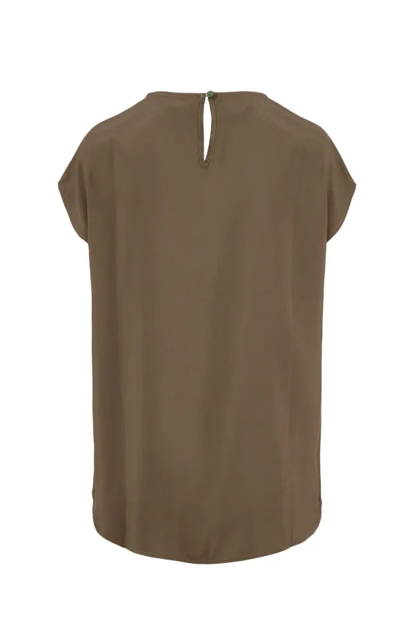 Shop satijnen twill top met boothals Tops