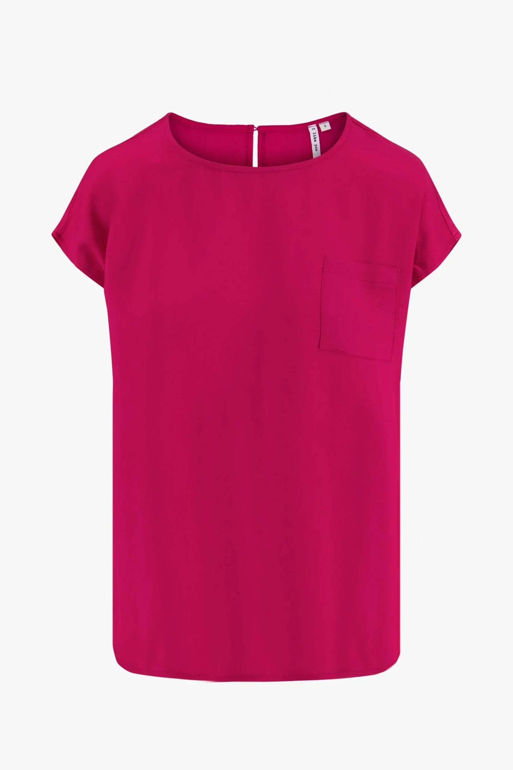 zusss_satijnen_twill_top_met_boothals_roze_rood_0.webp Online satijnen twill top met boothals roze rood Tops