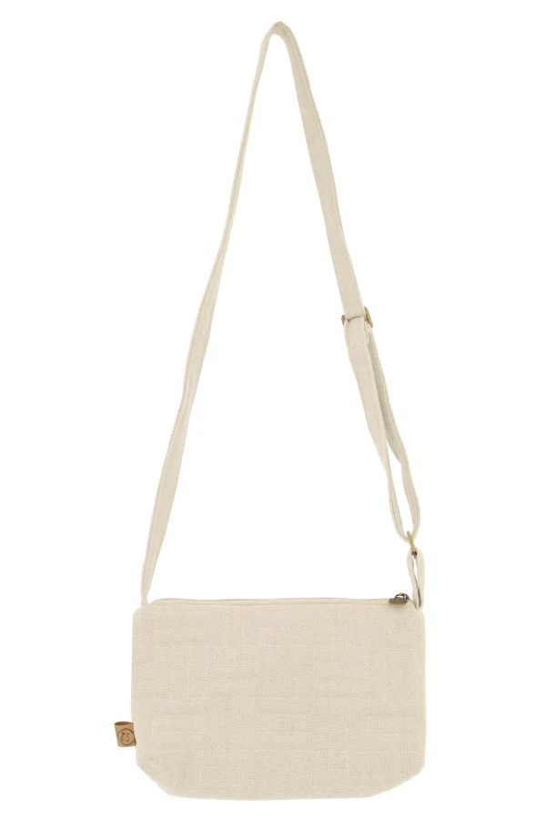 Store schoudertasje met stiksels peper en zout Schoudertassen & Handtassen