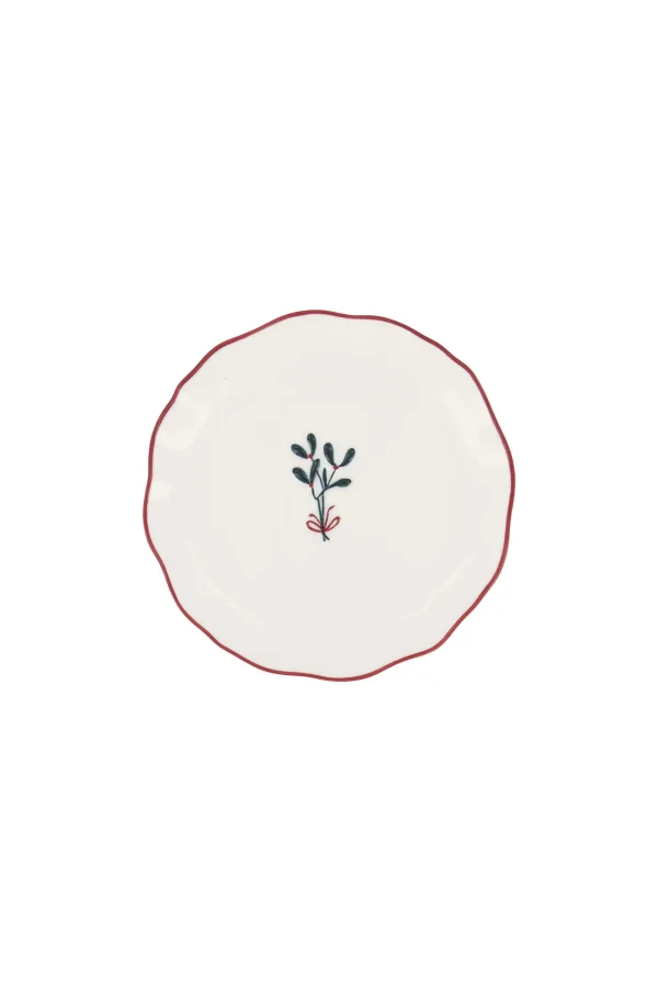 Best serveerschaaltje geschulpte rand mistletoe Servies
