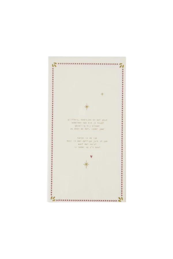 Shop servetten gedicht/mistletoe 11x20cm Servetten