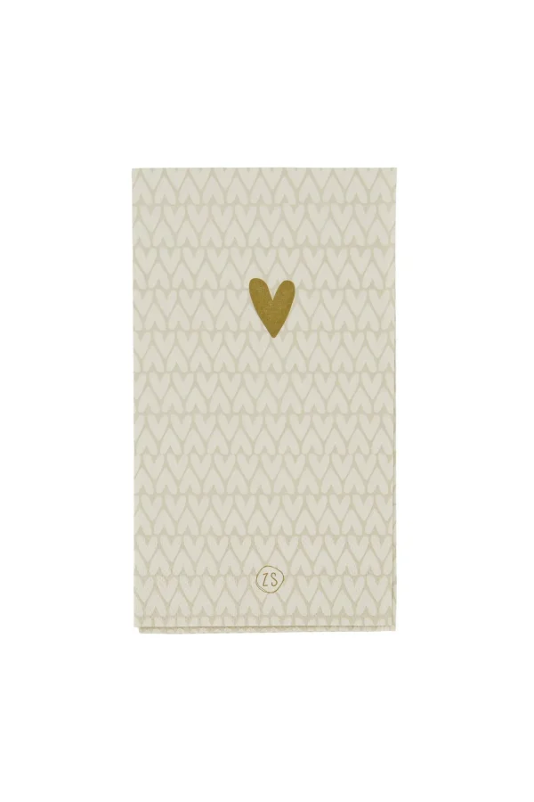 Clearance servetten rechthoek 11x20cm hartjes Servetten