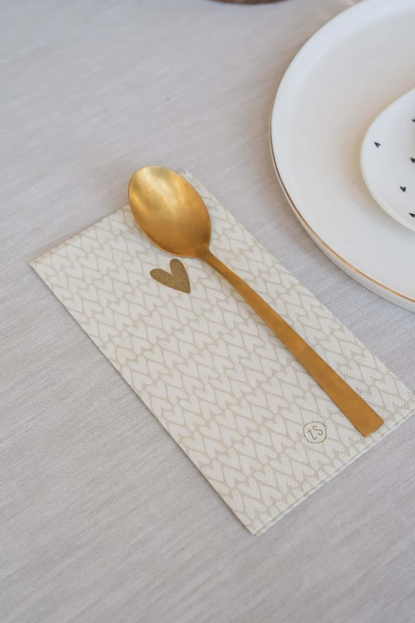 Clearance servetten rechthoek 11x20cm hartjes Servetten