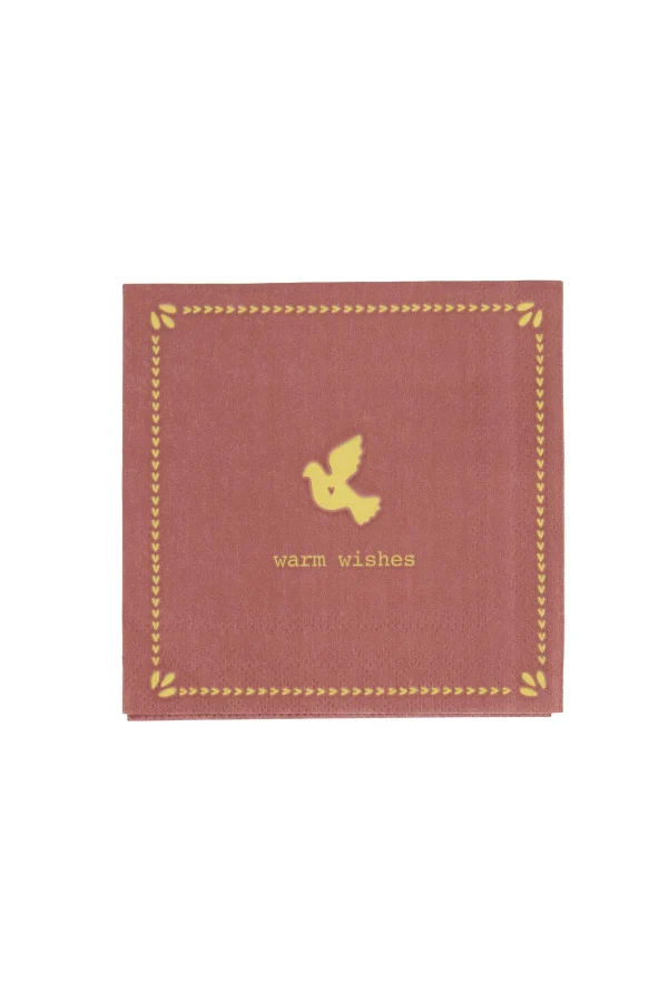 Flash Sale servetten vierkant warm wishes 12,5x12,5cm Servetten