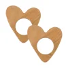 Discount set van 2 houten servetringen/eierdopjes Keukenaccessoires