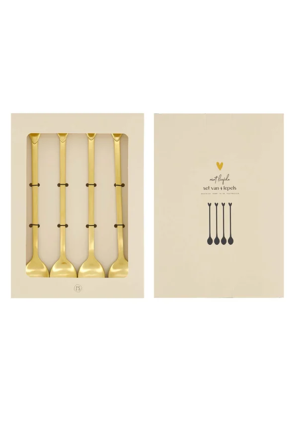 Shop set van 4 lepels hartje Bestek