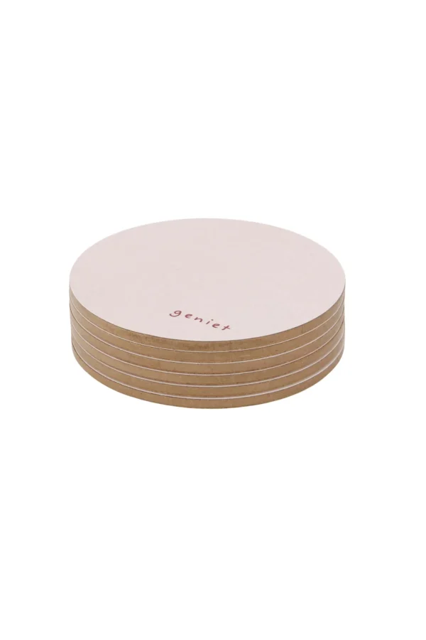 Flash Sale set van 6 onderzetters met tekst Keukenaccessoires