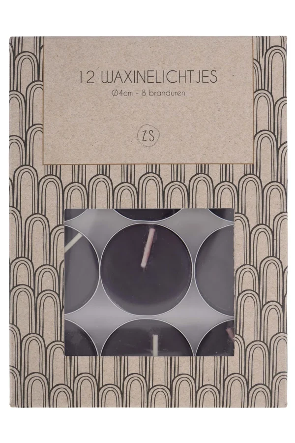 Fashion set van 12 waxinelichtjes Kaarsen