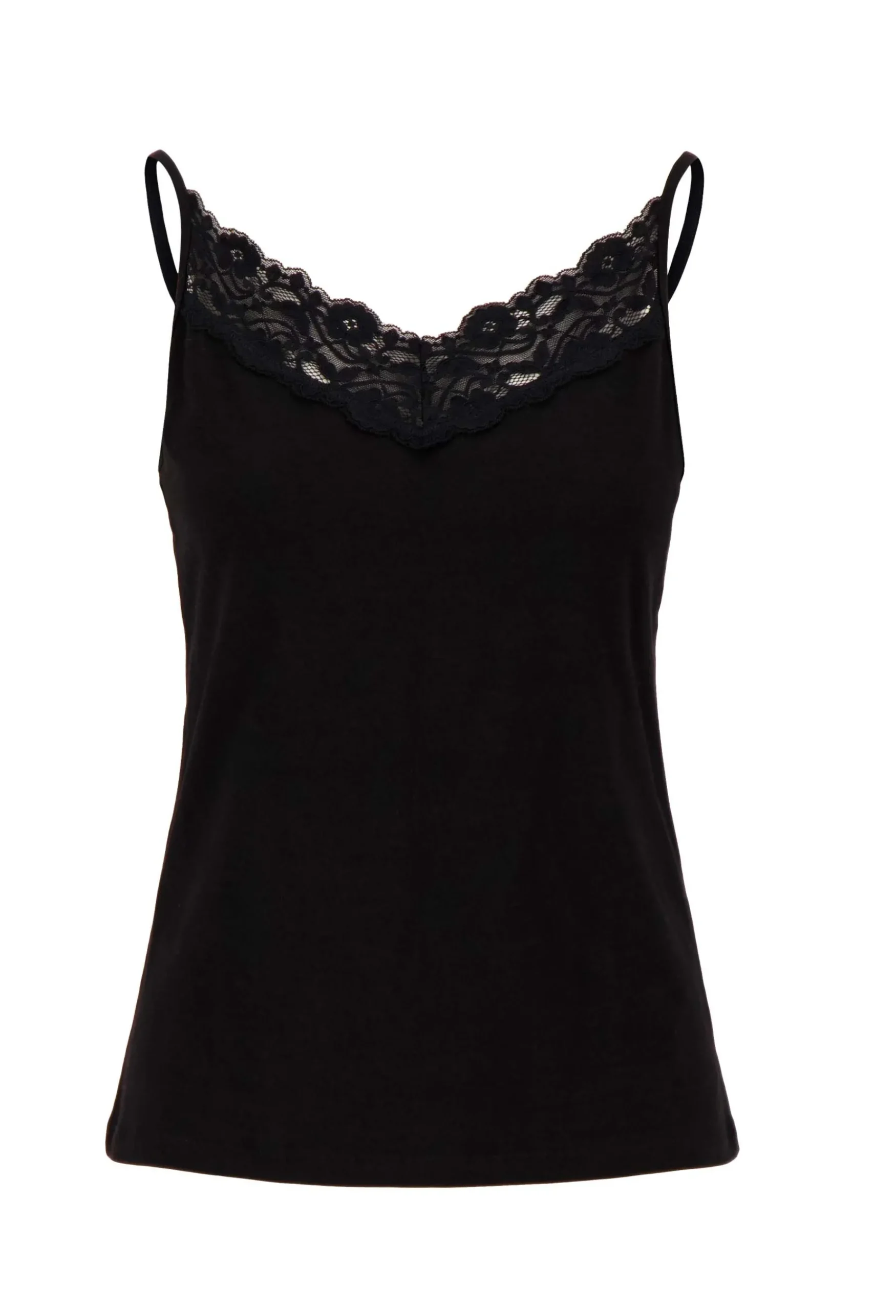 zusss_spaghetti_top_met_kant_zwart_0.webp Store spaghetti top met kant Tops