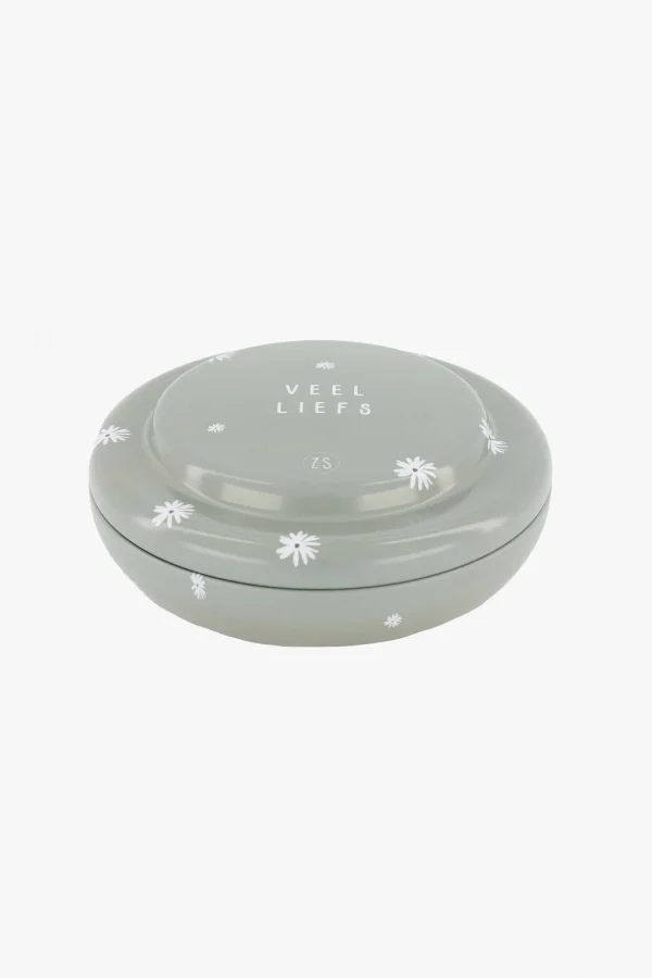 Outlet tinnen geurkaars bamboe veel liefs saliegroen Geurkaarsen