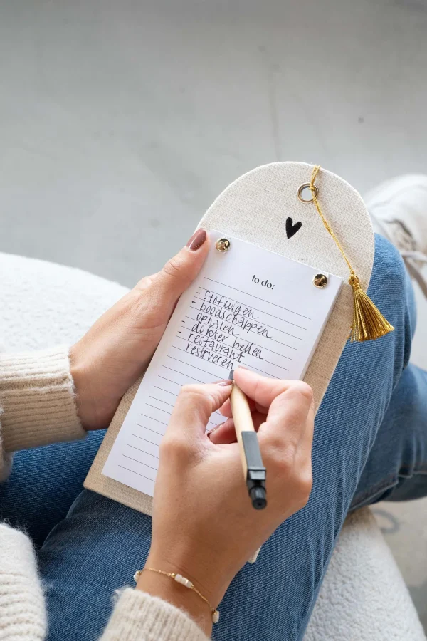 Clearance to-do-lijstje op linnen bord Planners
