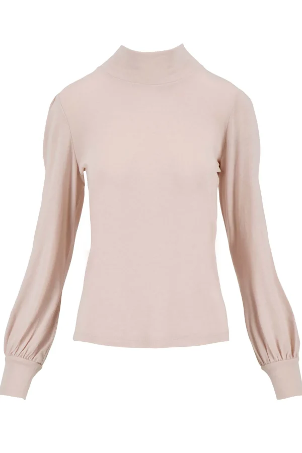 Cheap top met lange mouwen en col Tops