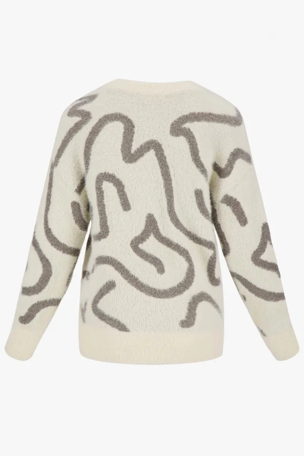 Outlet trui met lurex patroon Truien