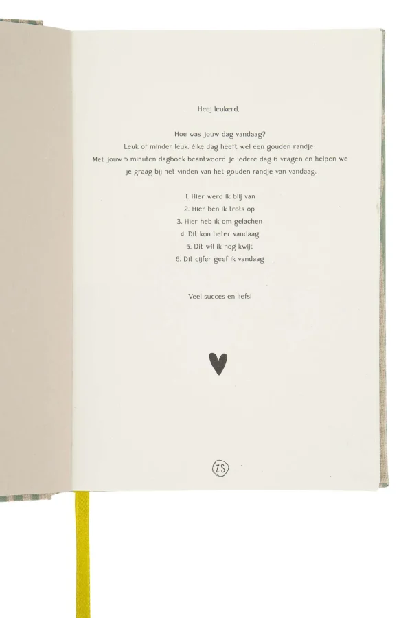 Sale vijf minuten dagboek penseelstreken saliegroen Planners