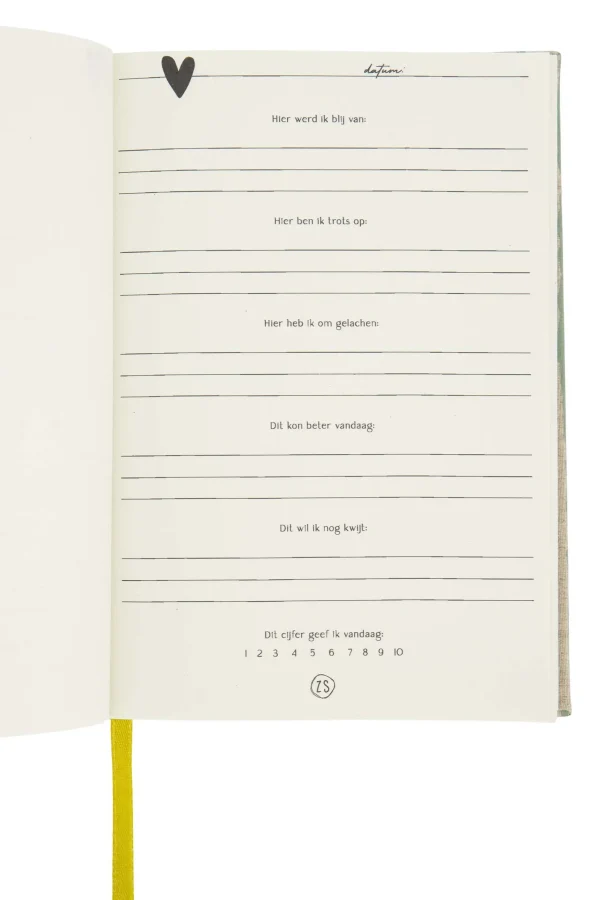 Sale vijf minuten dagboek penseelstreken saliegroen Planners