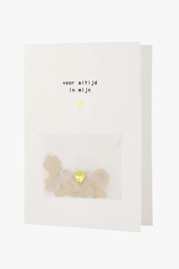 Fashion wenskaart met envelopje voor altijd in mijn hart Kaartjes