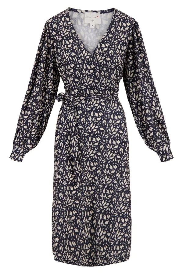 Fashion wikkeljurk met blaadjesprint Jurkjes & Rokken