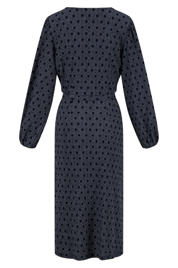 Cheap wikkeljurk met blockprint Jurkjes & Rokken