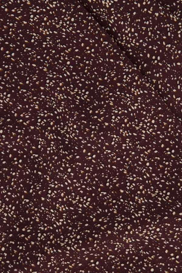 Hot wikkeljurk met print chocoladebruin Jurkjes & Rokken